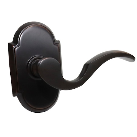 Emtek Cortina Lever Right Hand 2-3/8 in Backset Strike Passage w/# 8 Rose for 1-1/4 in to 2 in Door 8108CUS10BRH.RLS
